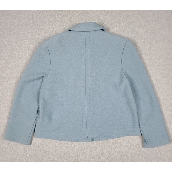 Geiger Pure Wool Jacket Womens 40 Medium Light Baby Blue - Picture 10 of 15